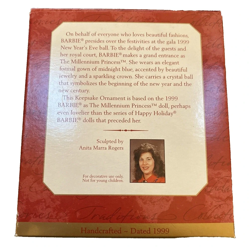 NIB Hallmark Keepsake Barbie as The Millennium Princess Christmas Ornament 1999
